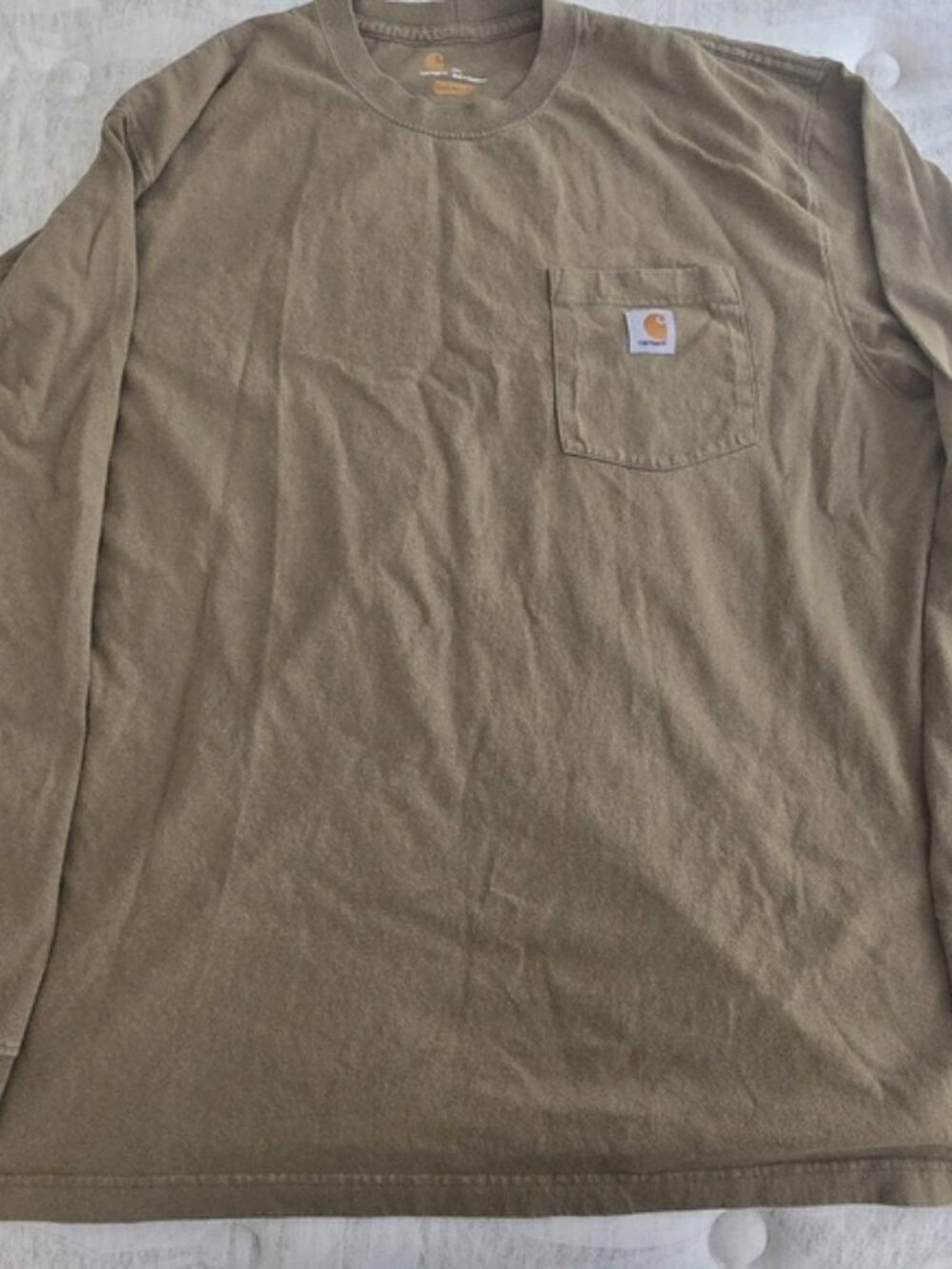 Carhartt Men's Tan/Beige Long Sleeve Shirt Size XL Original Fit